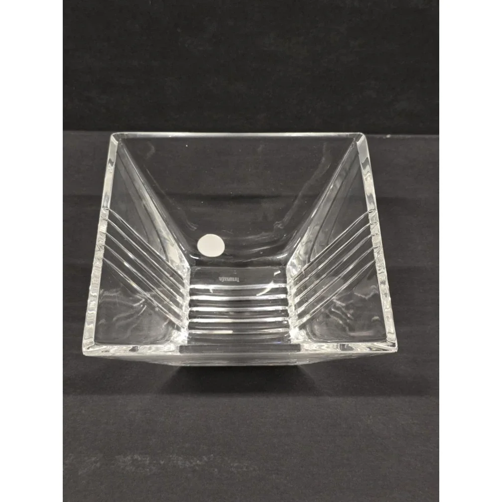 Tiffany & Co. small square crystal bowl / candy dish